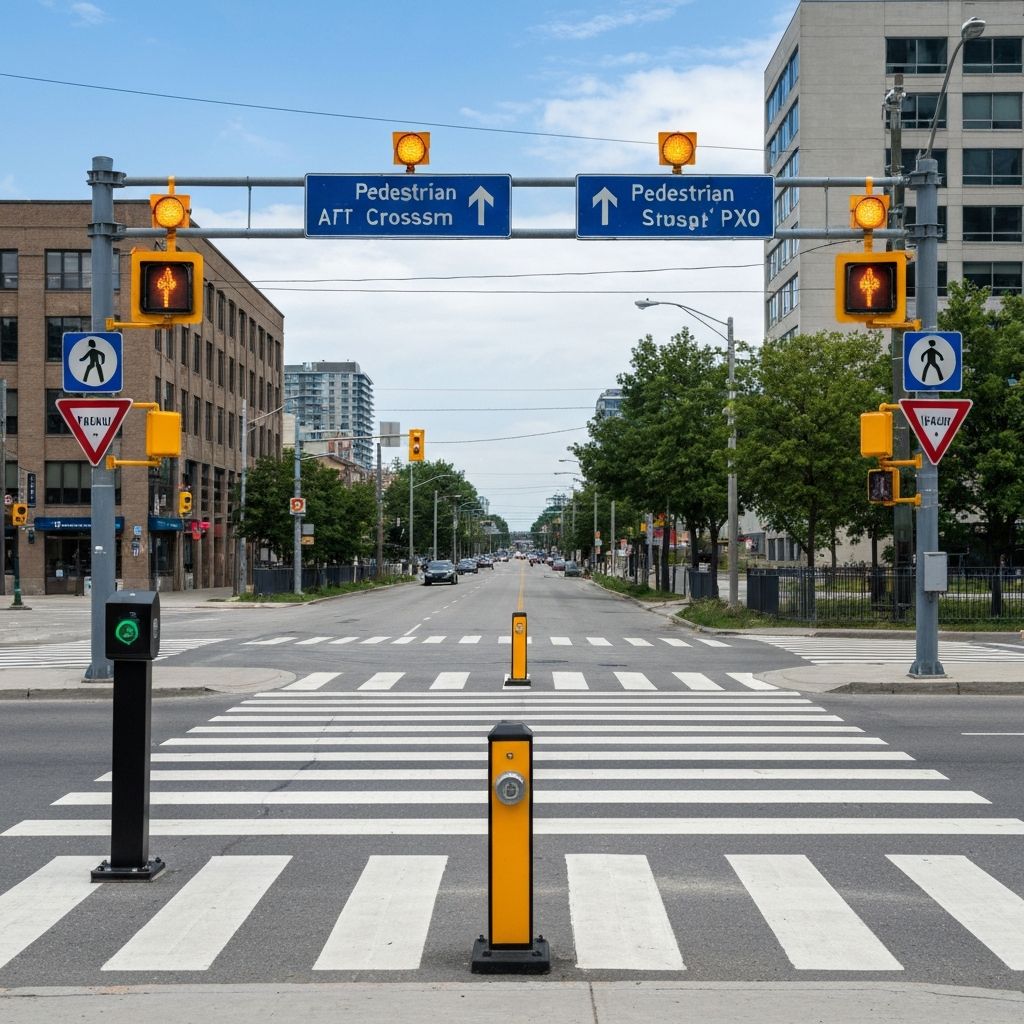 Example of a Level 2 Pedestrian Crossover installation