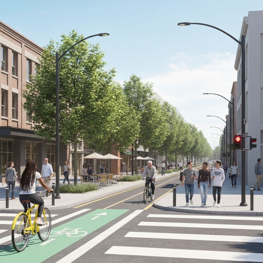 Vision of what a safe crossing could look like with proper infrastructure
